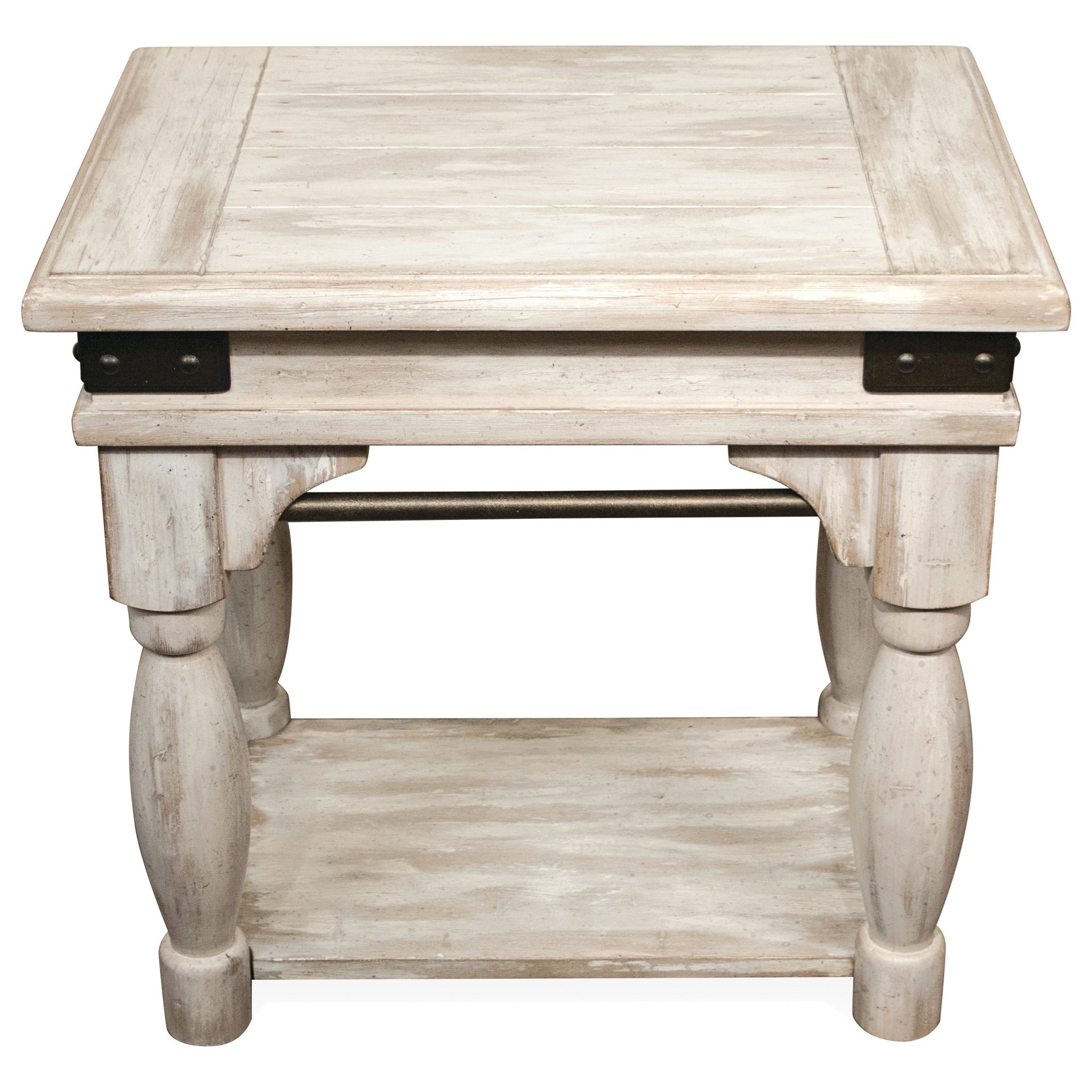 Regan solid wood coffee shop table with storage